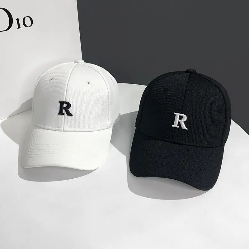 Women Men R Letter Cap Summer Sunshade Baseball Cap - Image 7