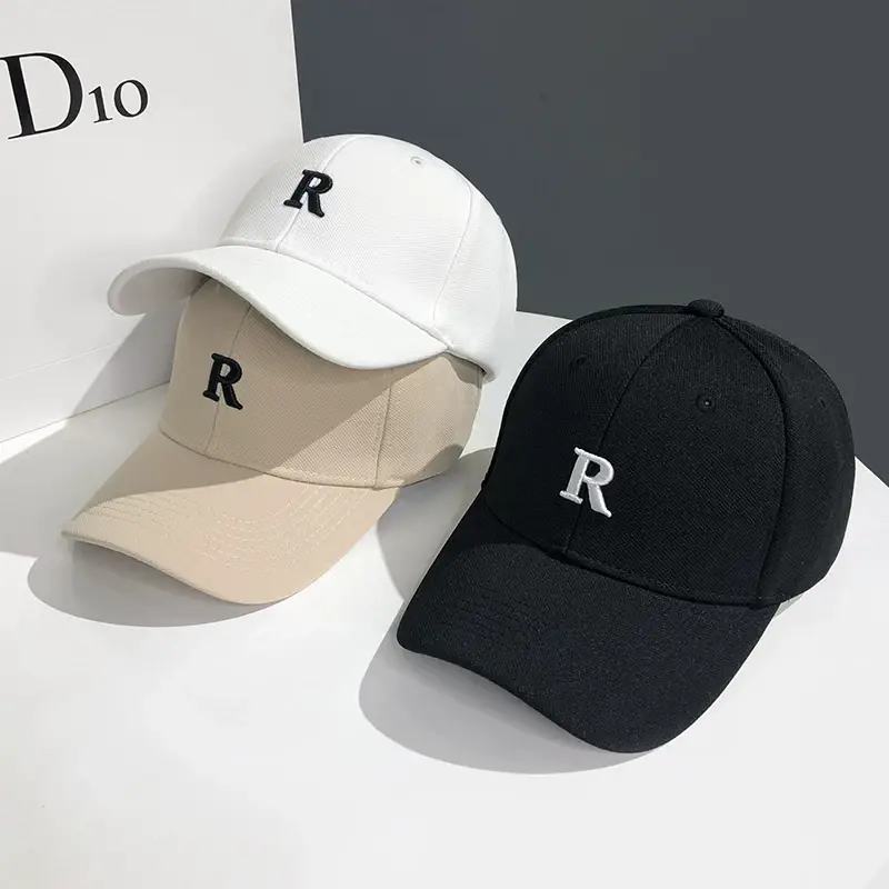 Women Men R Letter Cap Summer Sunshade Baseball Cap — feature 1