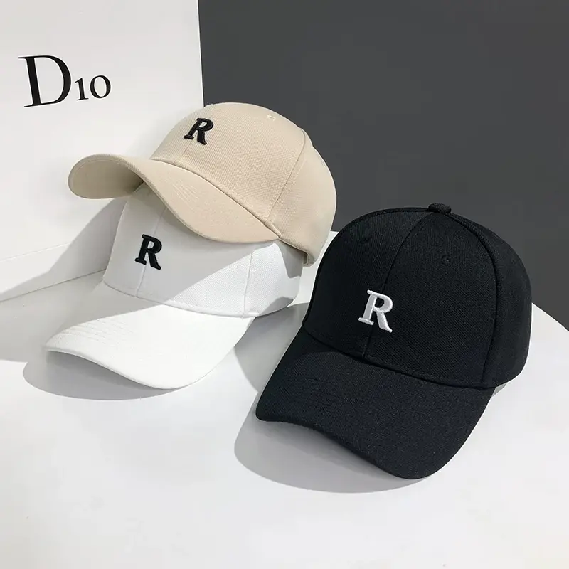 Women Men R Letter Cap Summer Sunshade Baseball Cap — feature 2