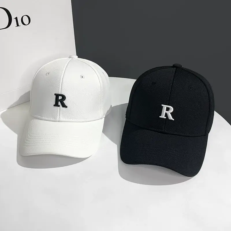 Women Men R Letter Cap Summer Sunshade Baseball Cap — feature 4
