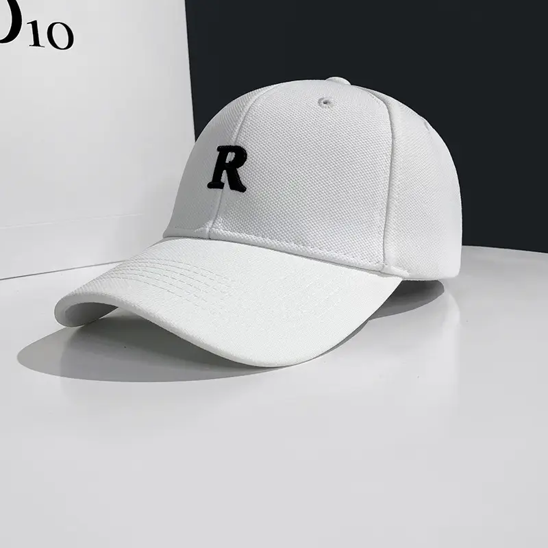 Women Men R Letter Cap Summer Sunshade Baseball Cap - Image 2