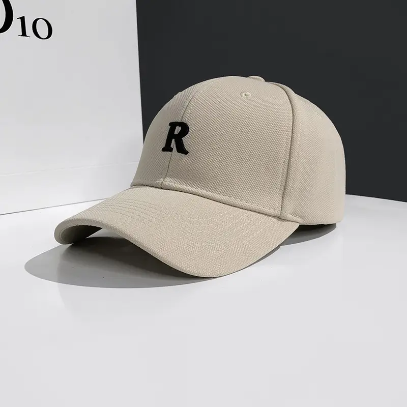 Women Men R Letter Cap Summer Sunshade Baseball Cap - Image 3