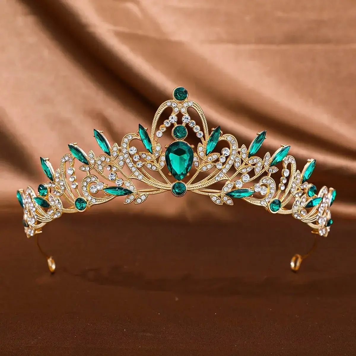 Korean Red Crystal Princess Crown for Wedding & Photo - Image 10