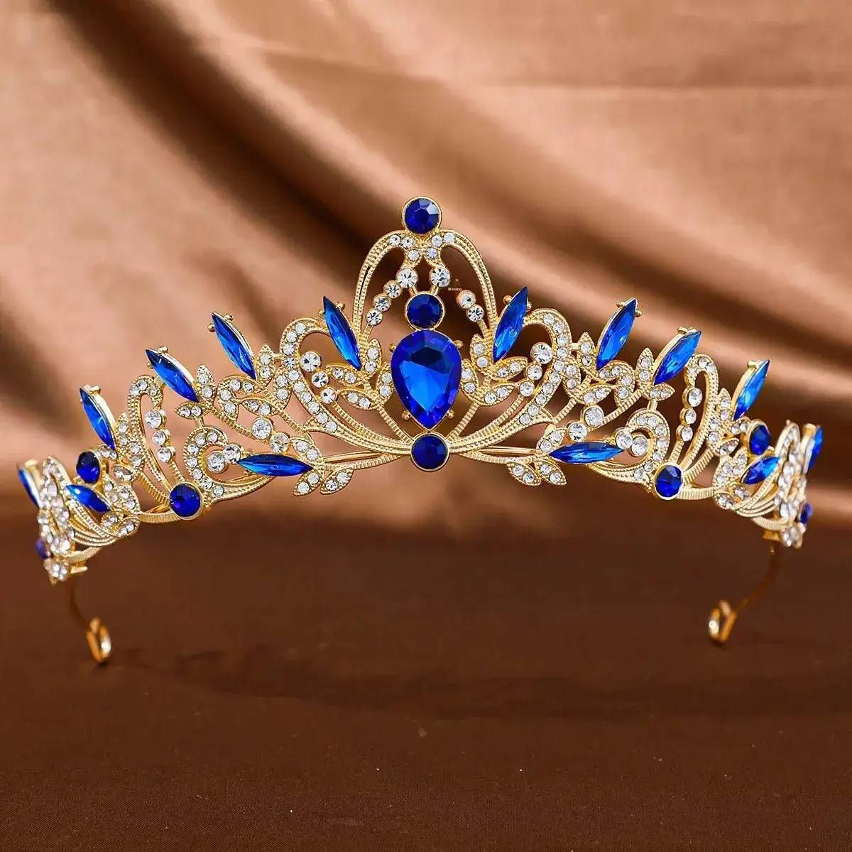 Korean Red Crystal Princess Crown for Wedding & Photo - Image 13