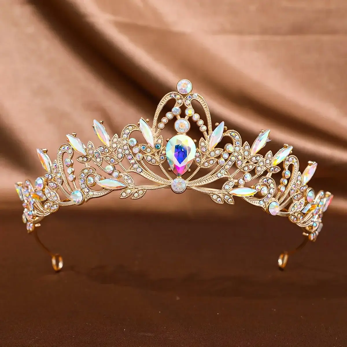 Korean Red Crystal Princess Crown for Wedding & Photo - Image 14