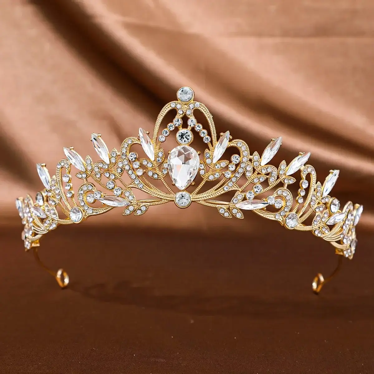Korean Red Crystal Princess Crown for Wedding & Photo - Image 15