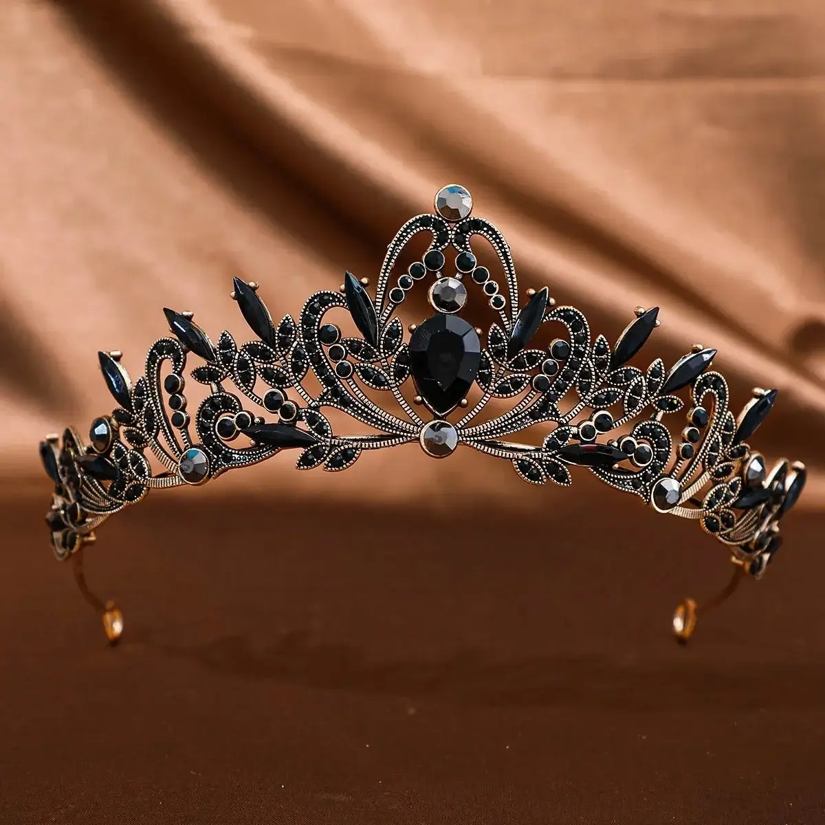 Korean Red Crystal Princess Crown for Wedding & Photo - Image 2