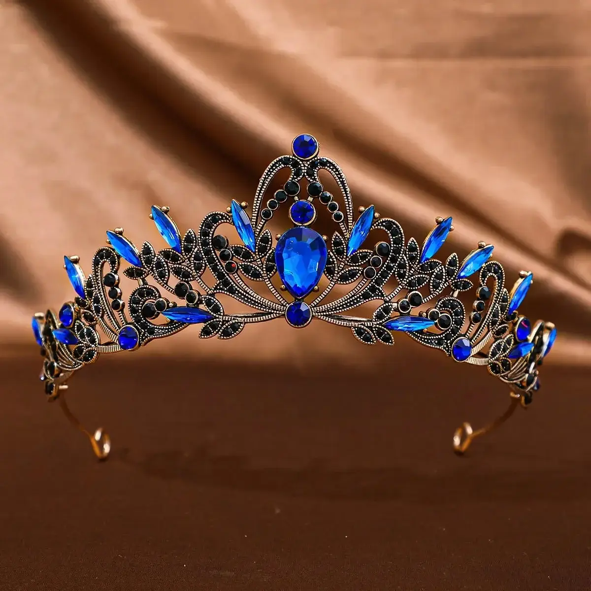 Korean Red Crystal Princess Crown for Wedding & Photo - Image 4