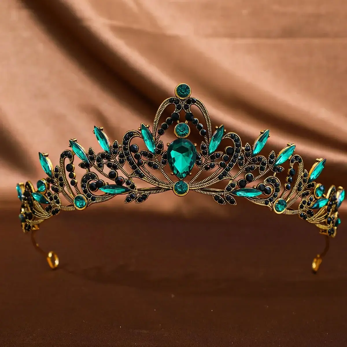 Korean Red Crystal Princess Crown for Wedding & Photo - Image 6