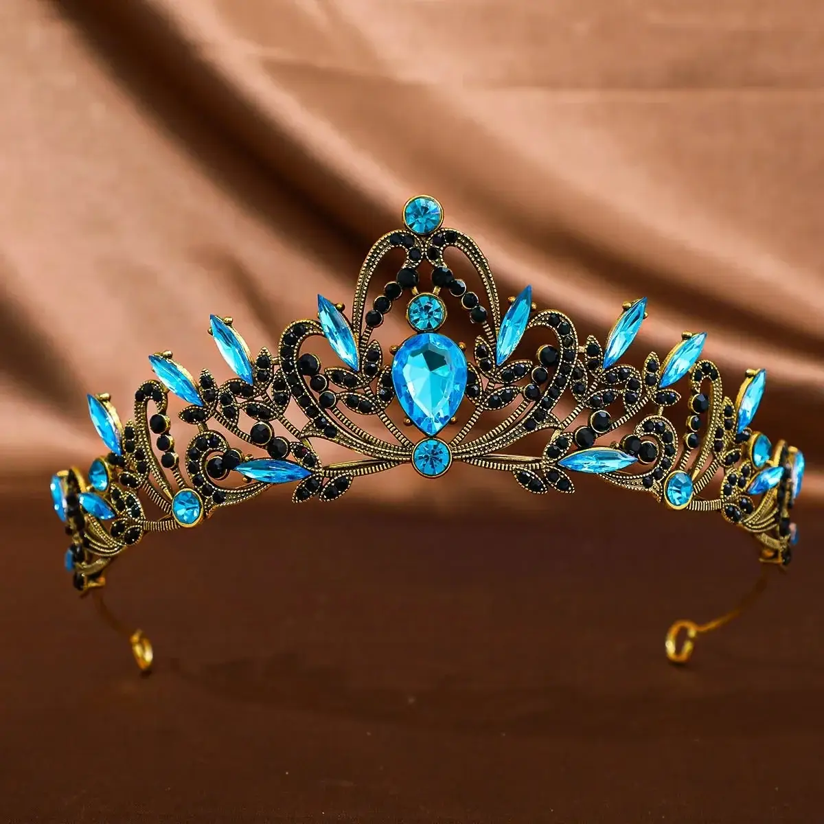 Korean Red Crystal Princess Crown for Wedding & Photo - Image 7