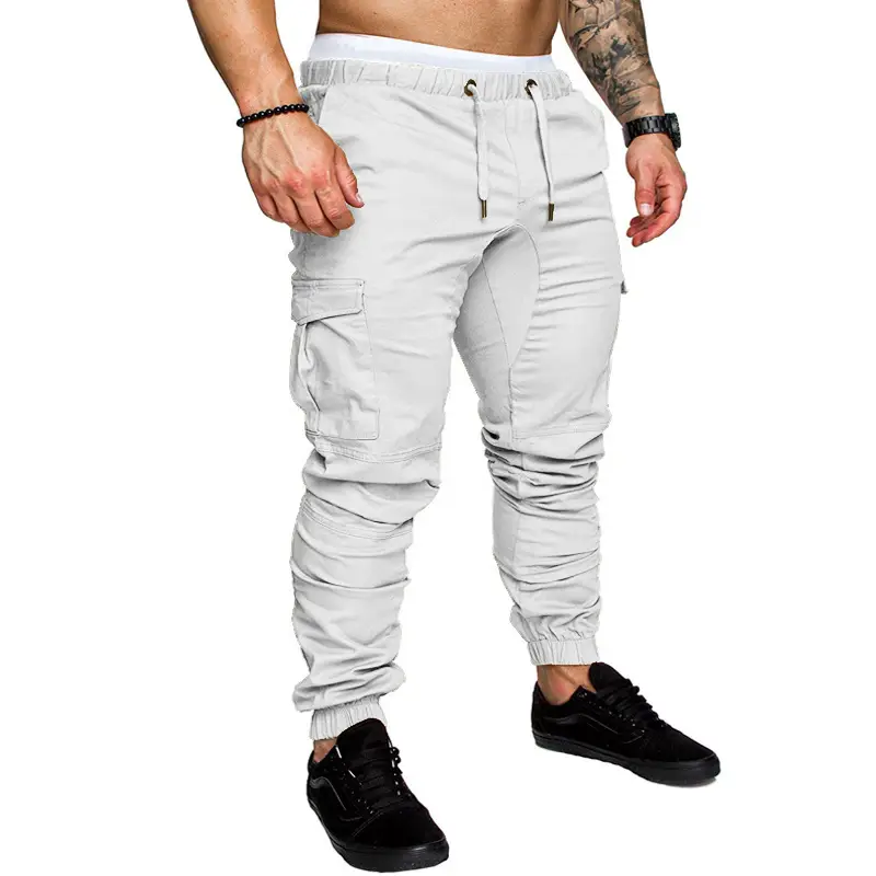 Men Black Multi-Pocket Sports Leggings Pants — feature 15