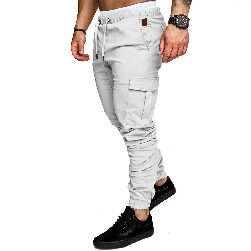Men Black Multi-Pocket Sports Leggings Pants — feature 16