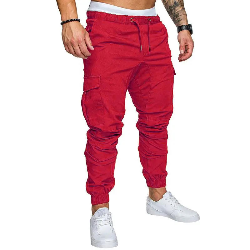 Men Black Multi-Pocket Sports Leggings Pants — feature 17