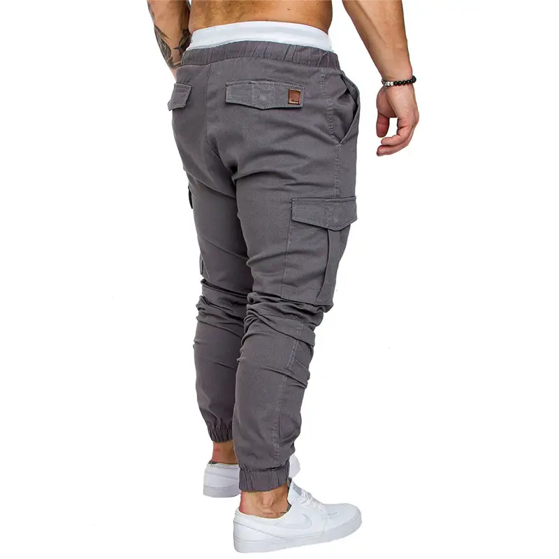 Men Black Multi-Pocket Sports Leggings Pants — feature 8