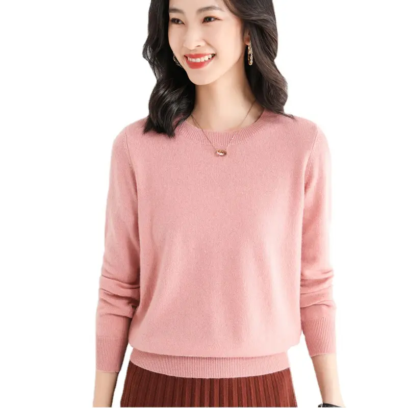 Women's 25 Autumn Knitted Low Collar Sweater Yellow