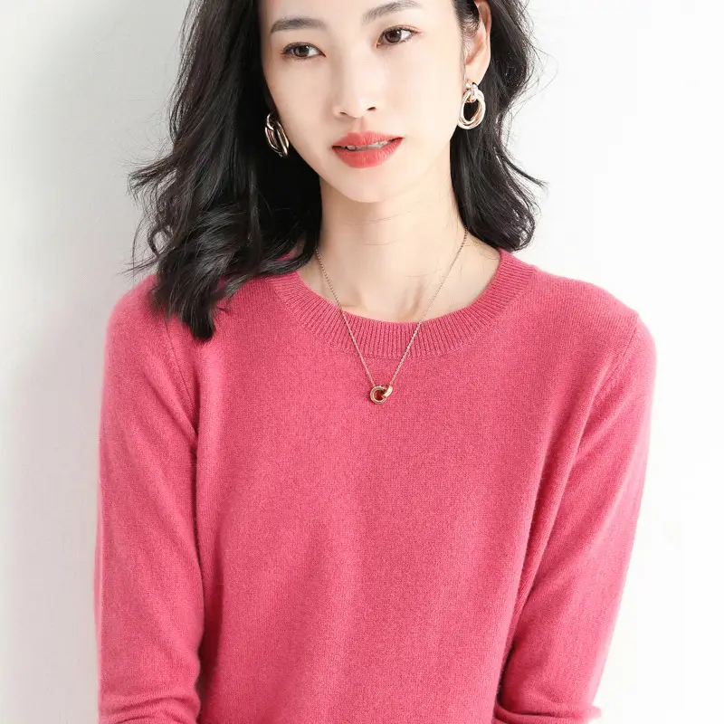 Women's 25 Autumn Knitted Low Collar Sweater Yellow