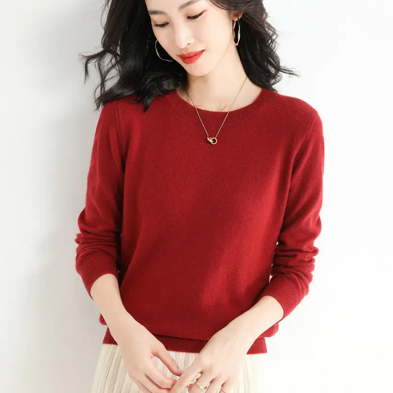 Women's 25 Autumn Knitted Low Collar Sweater Yellow