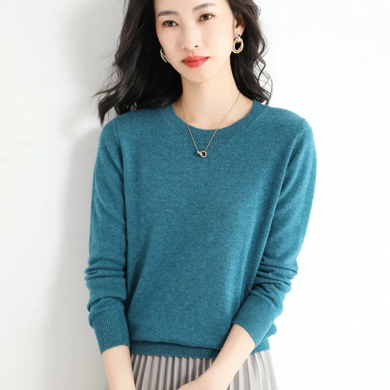 Women's 25 Autumn Knitted Low Collar Sweater Yellow