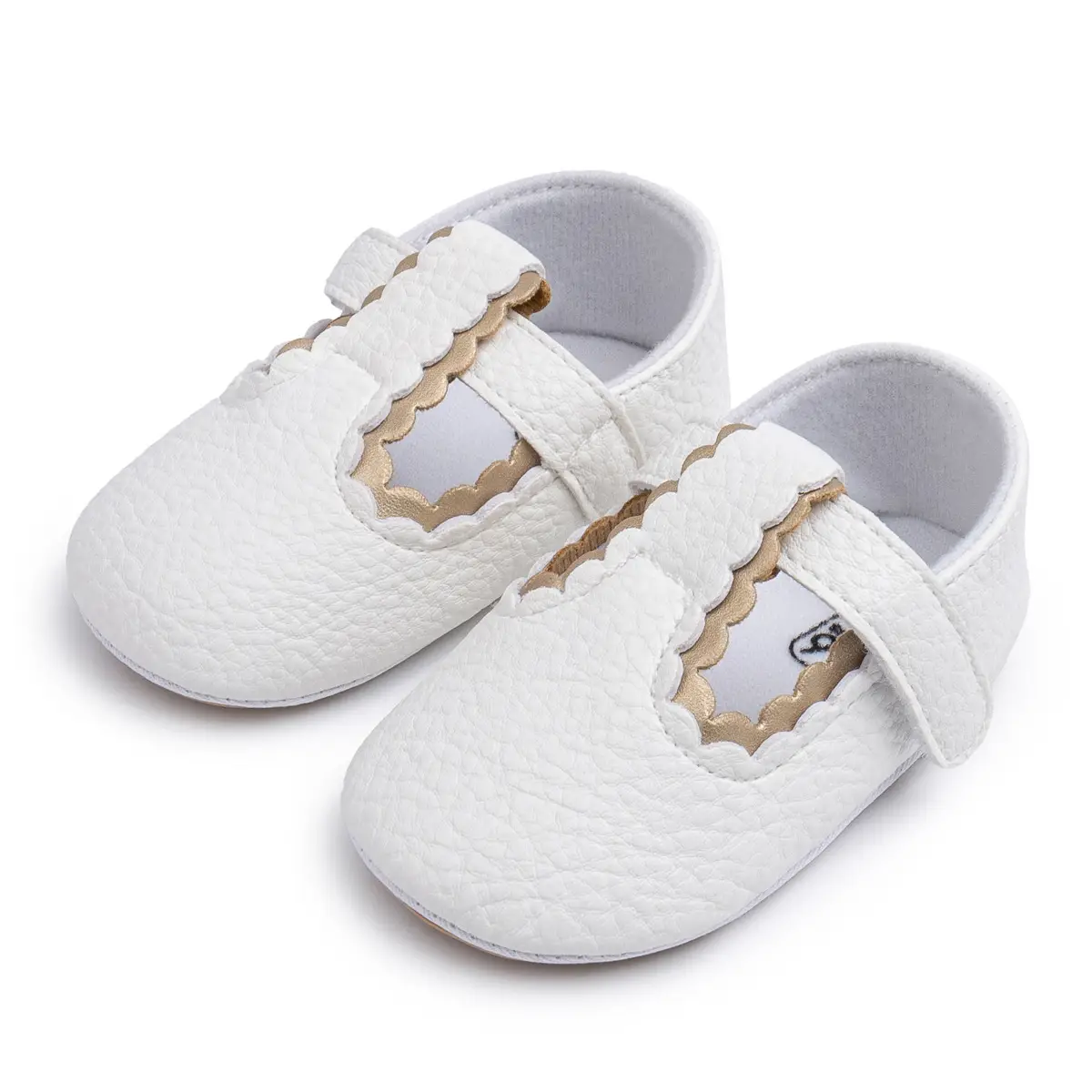 Pink Bow Baby Shoes Rubber Sole Toddler Shoes