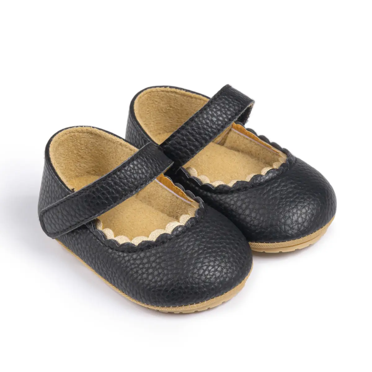 Pink Bow Baby Shoes Rubber Sole Toddler Shoes