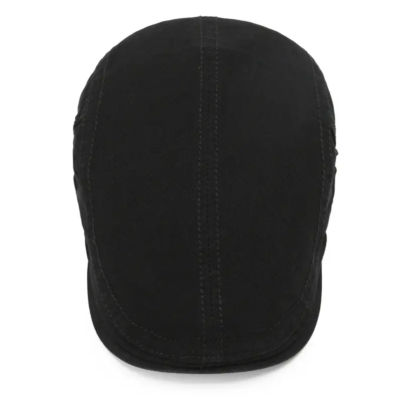 2021 New Men's Black Beret Cap Casual British Retro - Image 7