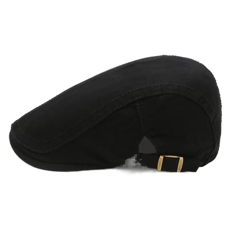 2021 New Men's Black Beret Cap Casual British Retro