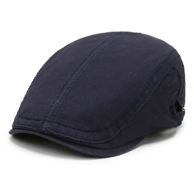 2021 New Men's Black Beret Cap Casual British Retro - Image 2