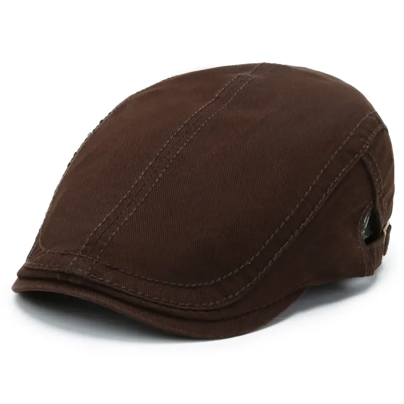 2021 New Men's Black Beret Cap Casual British Retro - Image 3