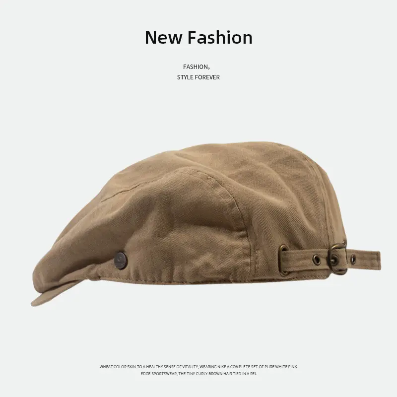 Japanese Style Duck Cap for Men with Silver Buckle