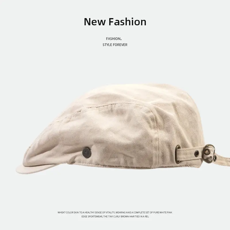 Japanese Style Duck Cap for Men with Silver Buckle