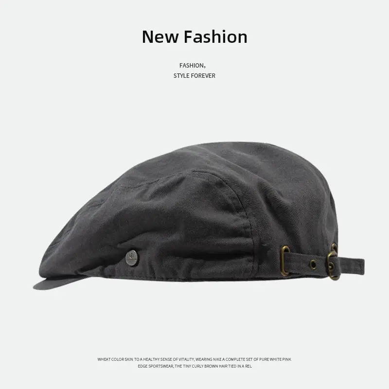 Japanese Style Duck Cap for Men with Silver Buckle