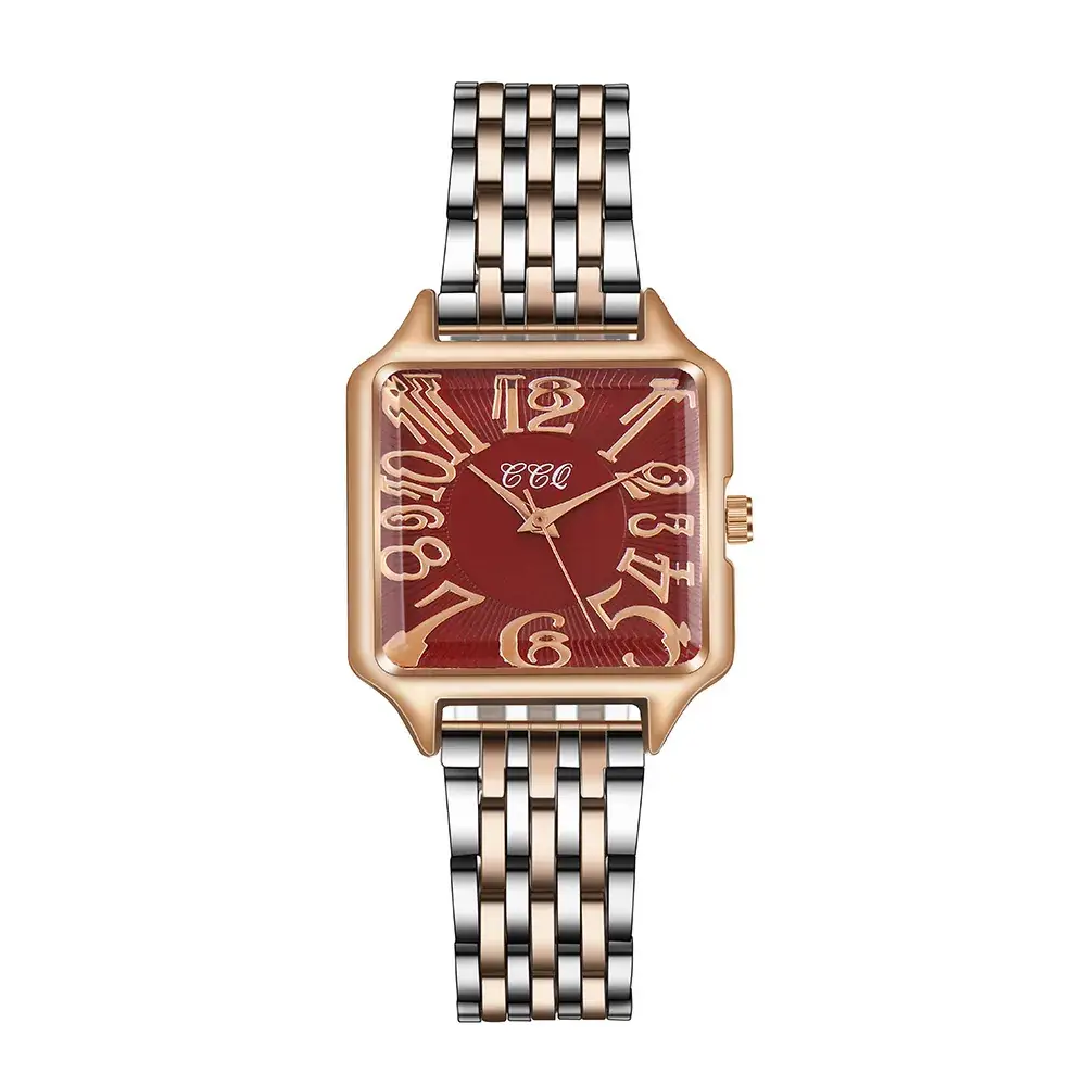 Women's 2021 Steel Strap Quartz Watch with Rose Gold Case - Image 2