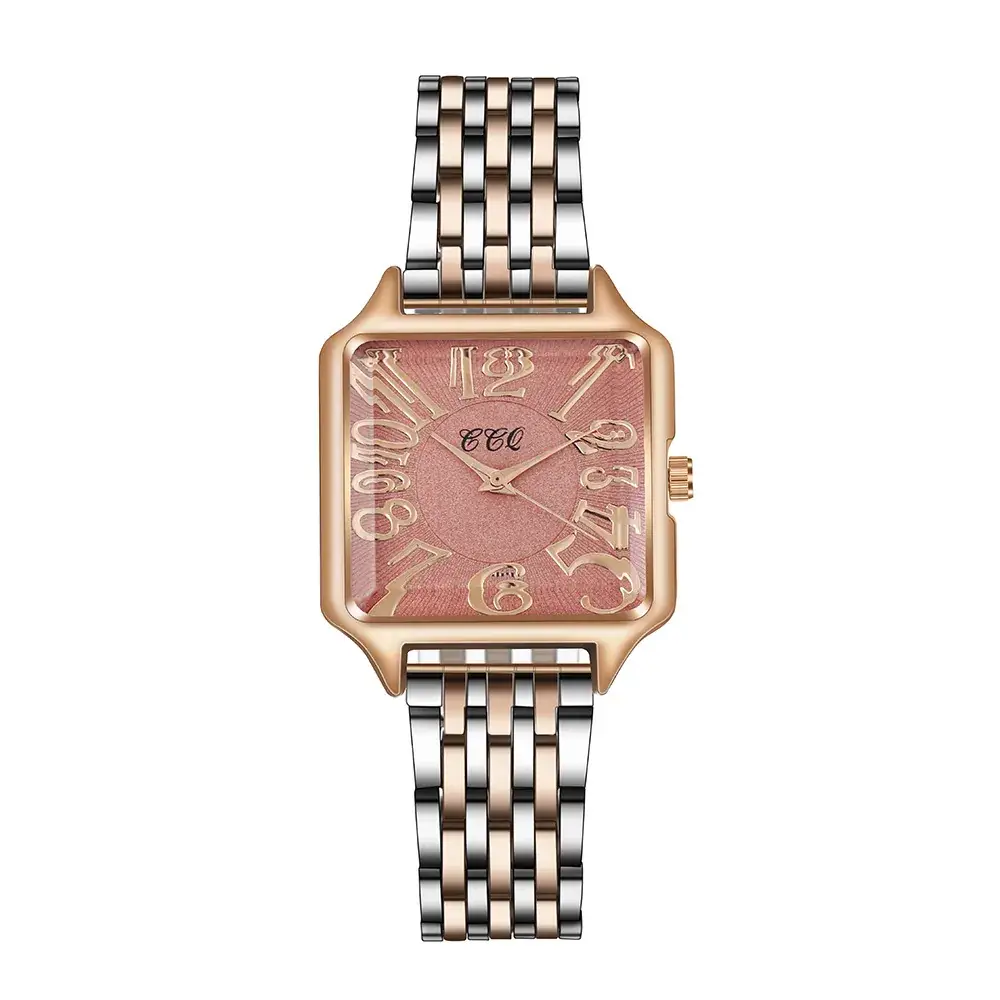 Women's 2021 Steel Strap Quartz Watch with Rose Gold Case - Image 4