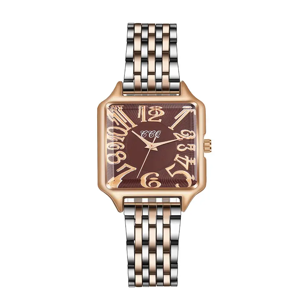 Women's 2021 Steel Strap Quartz Watch with Rose Gold Case - Image 6