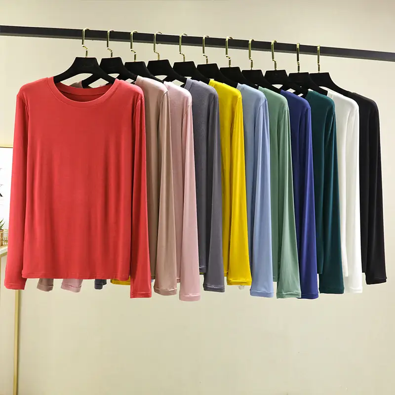 Women Grey Long Sleeve T-Shirt Slim Fit Round Neck — feature 8