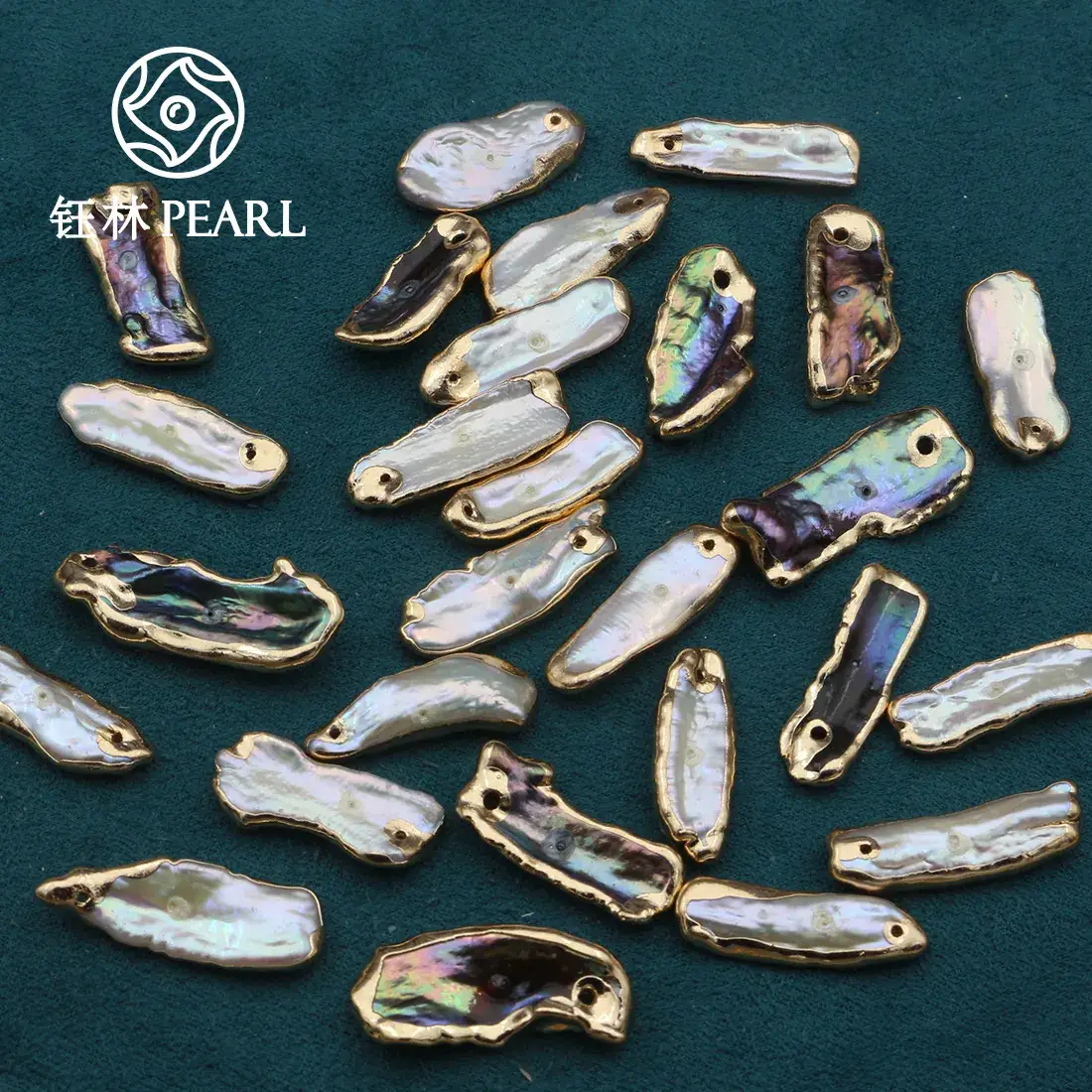 Natural Freshwater Pearl Gilt Edging Semi-Finished Accessories