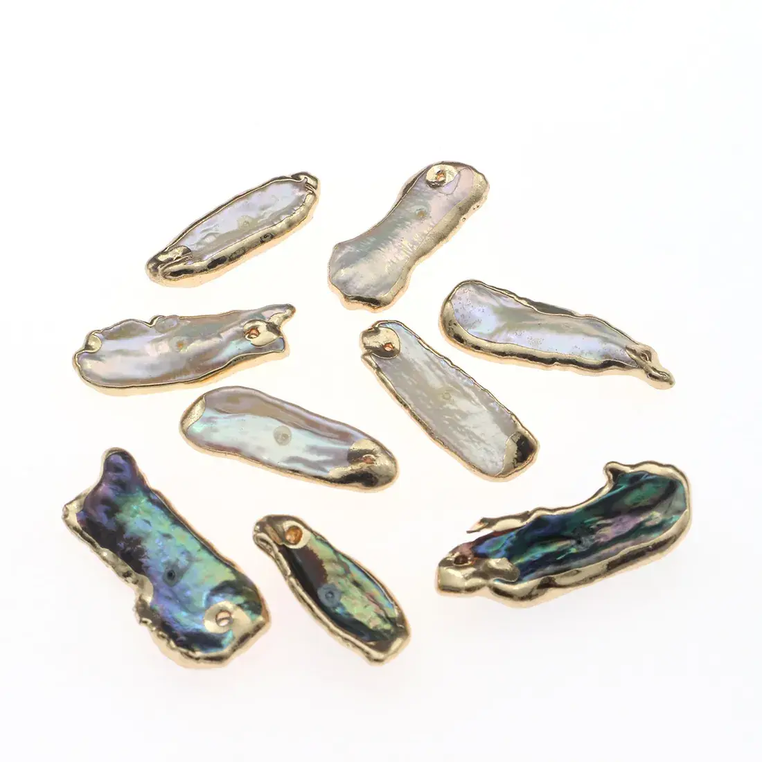 Natural Freshwater Pearl Gilt Edging Semi-Finished Accessories