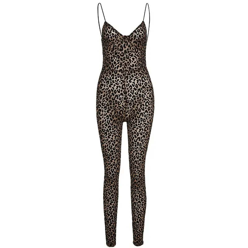 Sexy Low-Cut Mesh Slim Fit Jumpsuit for Women