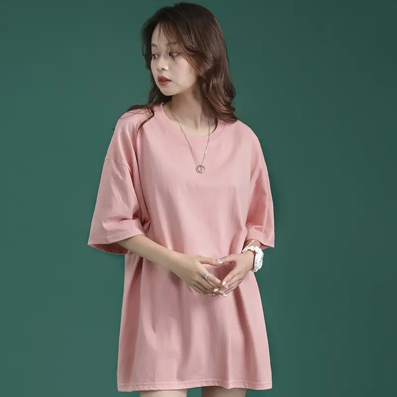 Women Loose Cotton T-Shirt Summer K-Style Oversize - Image 12