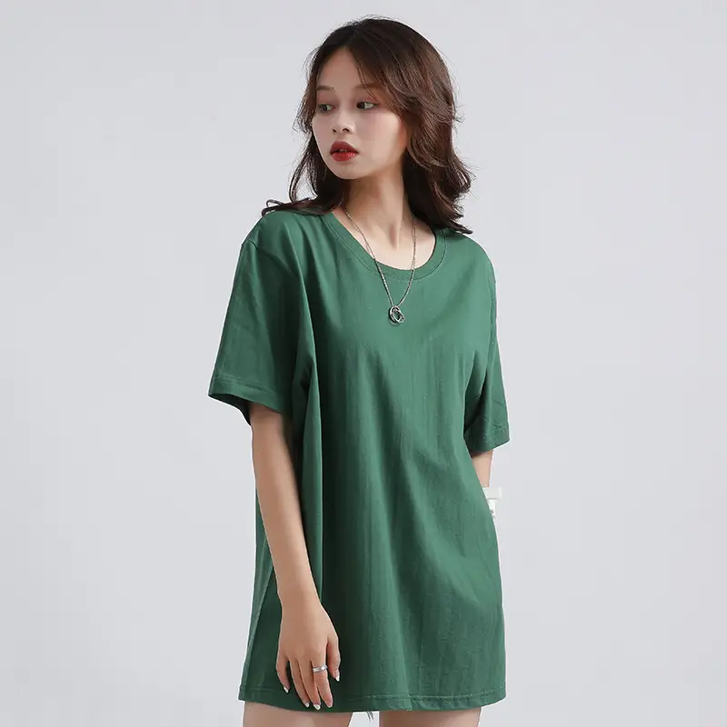 Women Loose Cotton T-Shirt Summer K-Style Oversize - Image 19