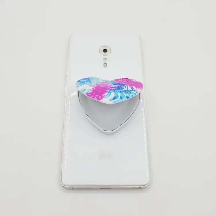 Heart-Shaped Mobile Phone Sticker Mirror Holder - Image 11