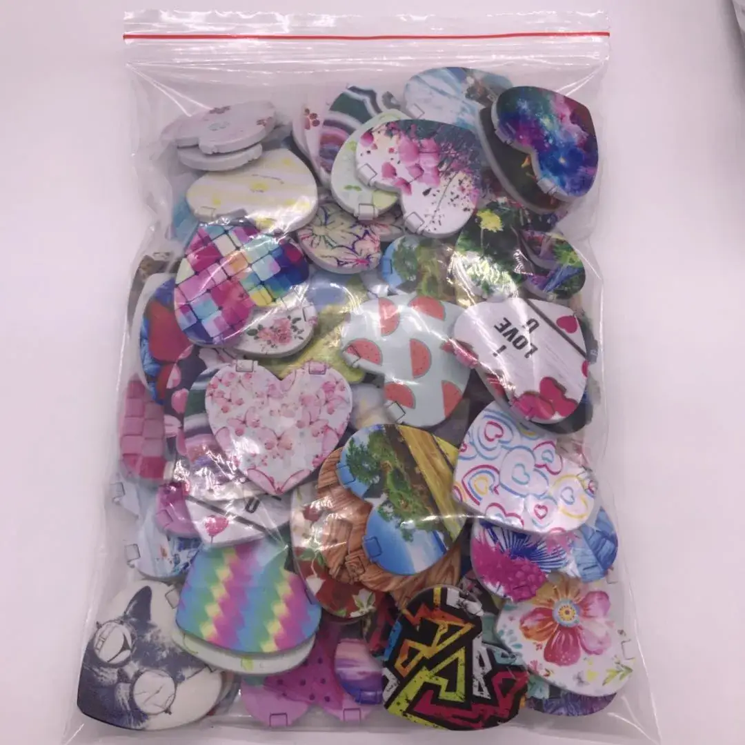 Heart-Shaped Mobile Phone Sticker Mirror Holder - Image 3