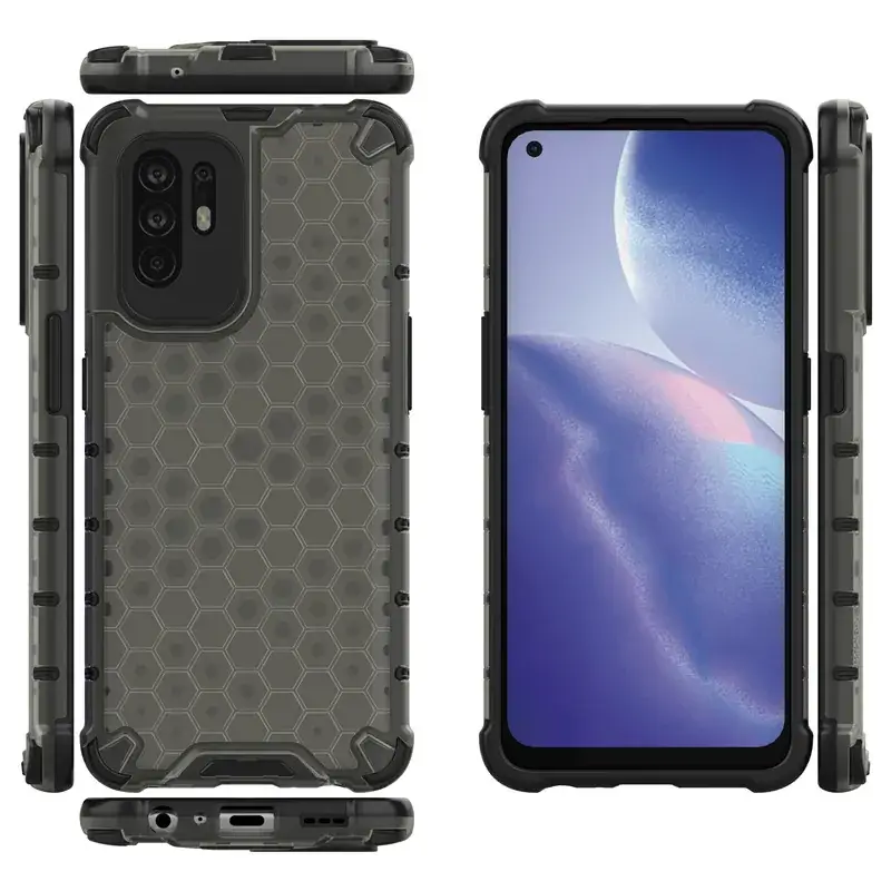 OPPO F19 Pro + Transparent Honeycomb Phone Case - Image 7