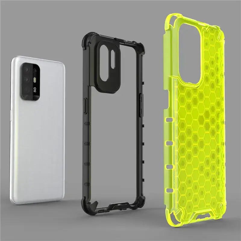 OPPO F19 Pro + Transparent Honeycomb Phone Case - Image 9