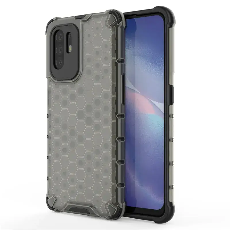 OPPO F19 Pro + Transparent Honeycomb Phone Case - Image 2