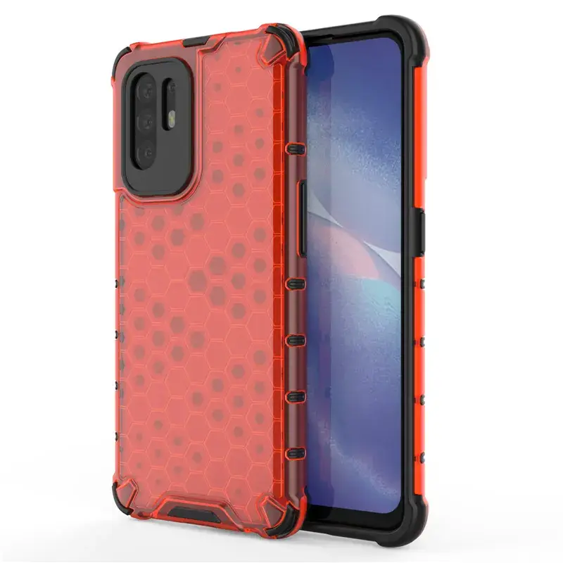 OPPO F19 Pro + Transparent Honeycomb Phone Case - Image 3