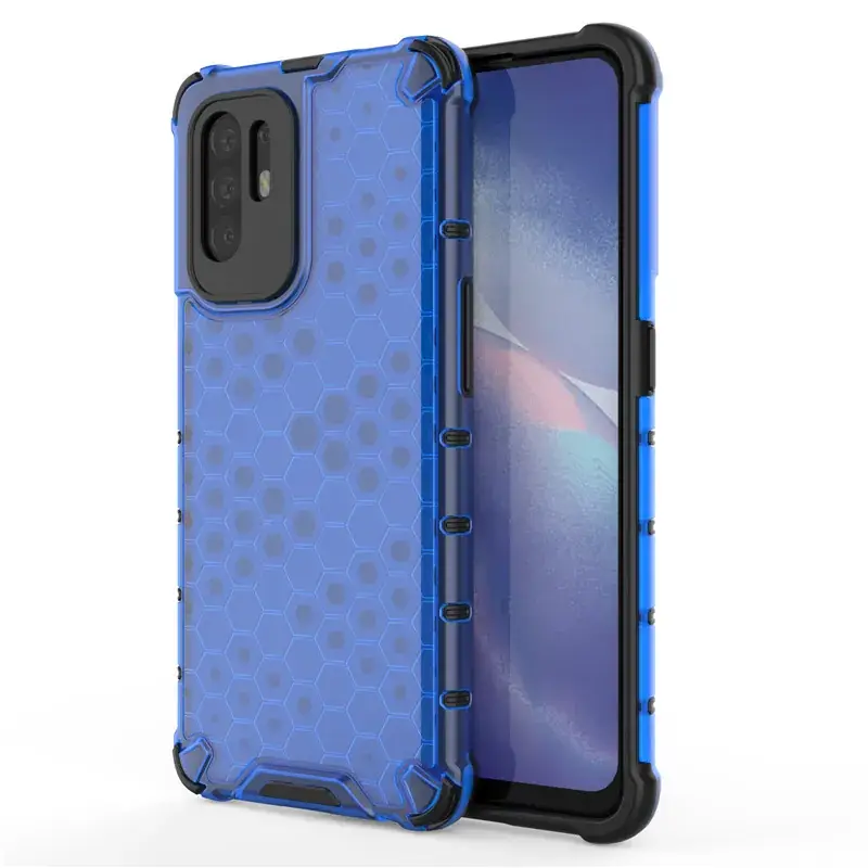 OPPO F19 Pro + Transparent Honeycomb Phone Case - Image 4