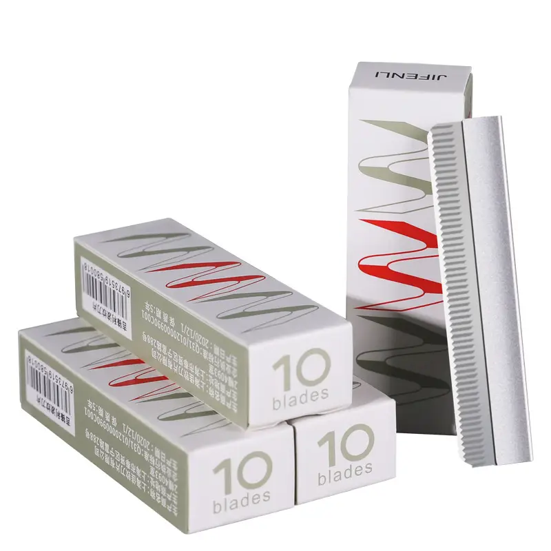 100-Piece Carbon Steel Eyebrow Trimming Knife Set - Image 4