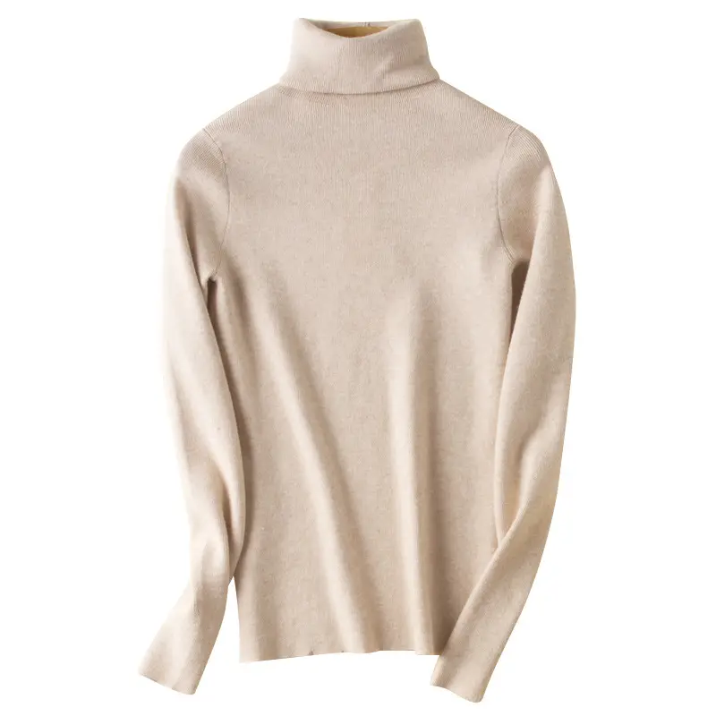 Women Slim Fit Pile Collar Turtleneck Sweater for Women