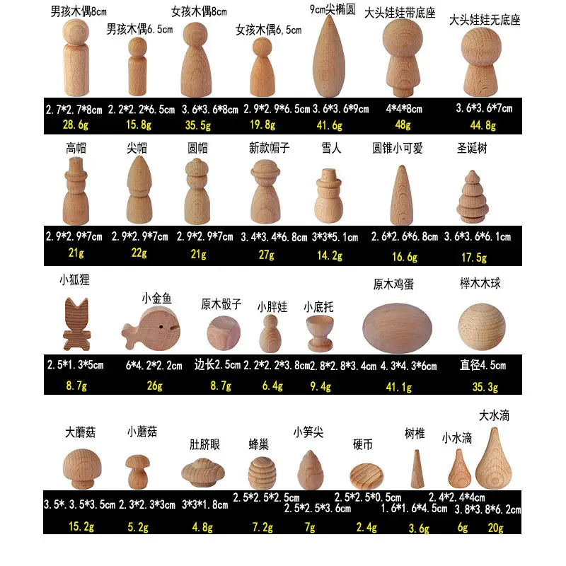 Wooden Snowmen & Christmas Trees Decor Set - Image 42